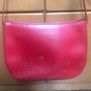 Red Purse with Flower Cut Outs